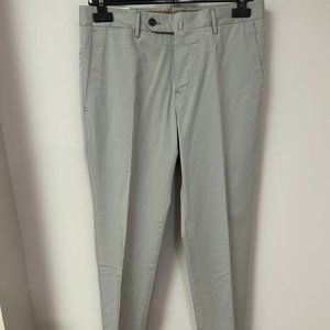 NWT Men's PT Torino Silkochino Trousers Light Greyish Blue Slim-Fit size 30